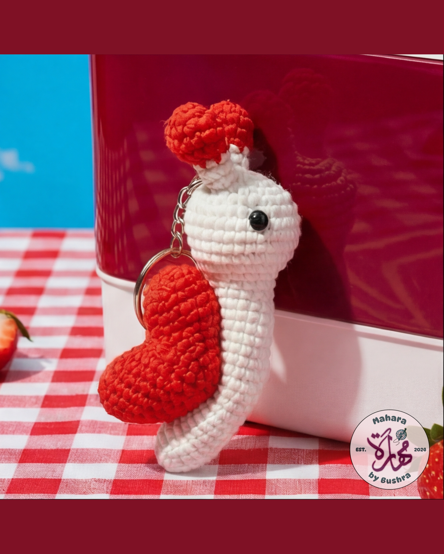 Snail with Heart (Keychain / Bag Charm)
